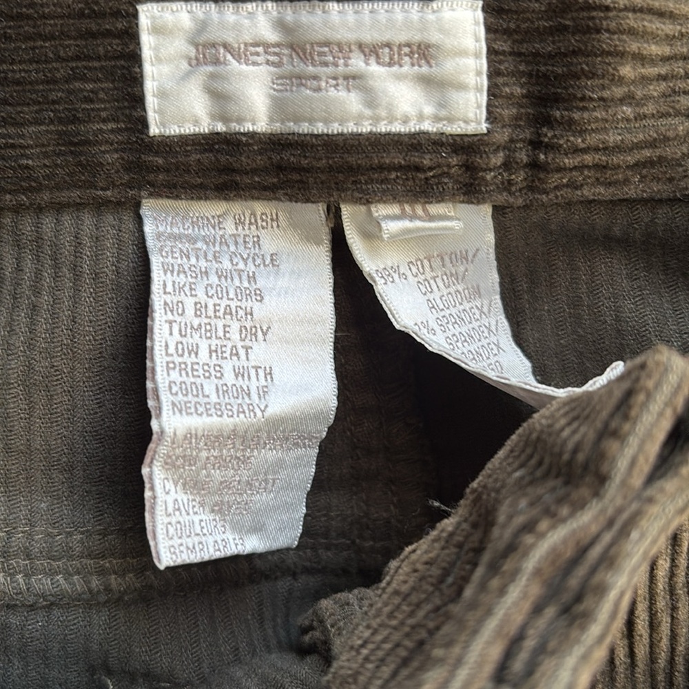 Jones New York Sport Corduroy Pants 10 -NWOT - Picture 3 of 4